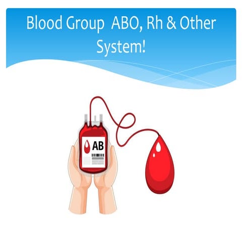 Blood Group ABO, Rh and others System best and easy lecture for Nursing, Medi...