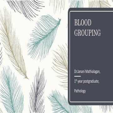 Blood grouping