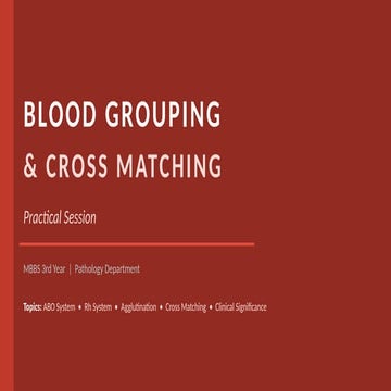 Crossmatching | PPTX