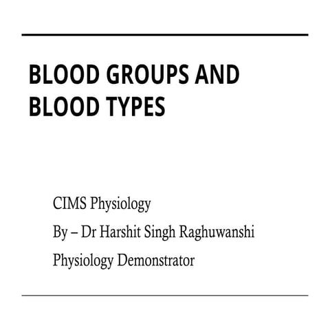 Blood types powerpoint presentation | PPTX