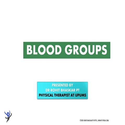 Blood Groups and Blood Transfusion - Dr Rohit Bhaskar