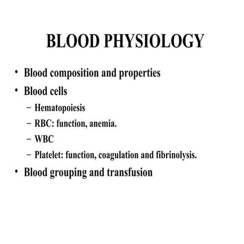 Basic Hematology | PDF