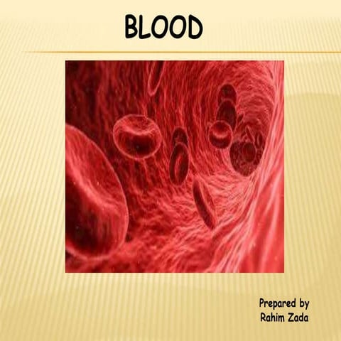 Blood is a special type of fluid made up of connective tissue. The  blood is ...