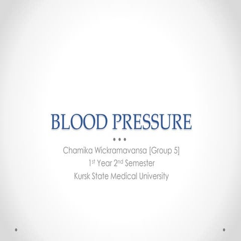 Blood pressure