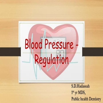 Physiology of Blood Pressure - Regulation