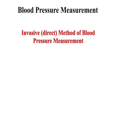Blood pressure measurement kashif