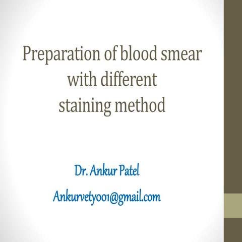 Blood smear staining