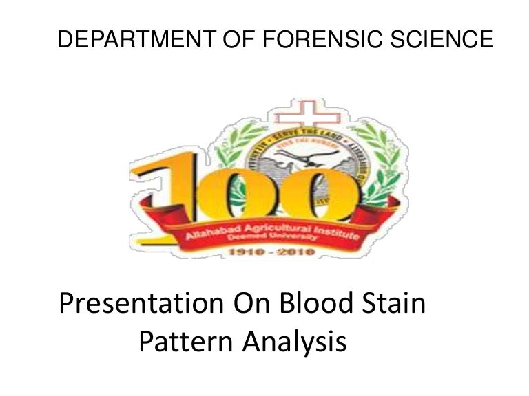 Types Of Blood Stain Patterns