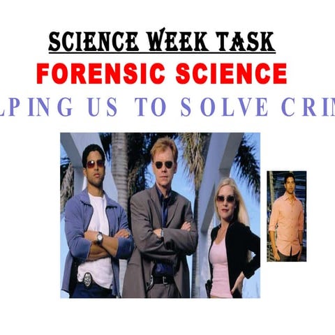 Bloodstain pattern analysis science week