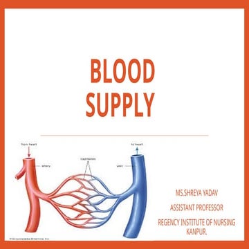 BLOOD SUPPLY(ARTERIAL).Arterial supply refers to the arteries providing oxyge...