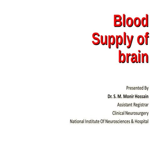 Blood supply of brain