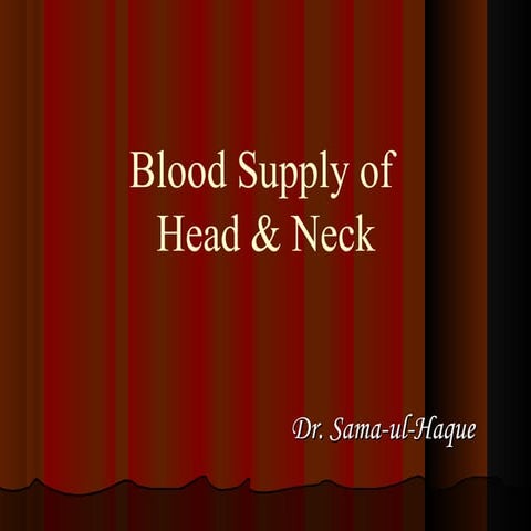 Blood supply of head and neck | PPT