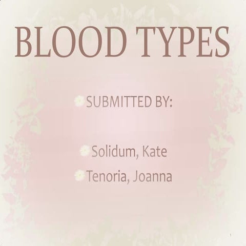 Blood types powerpoint presentation