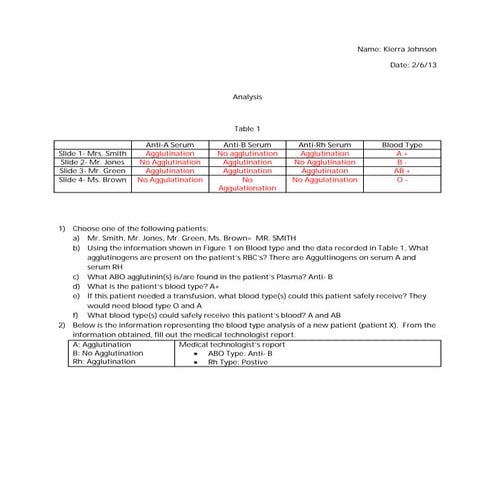 Blood typing-analysispdf