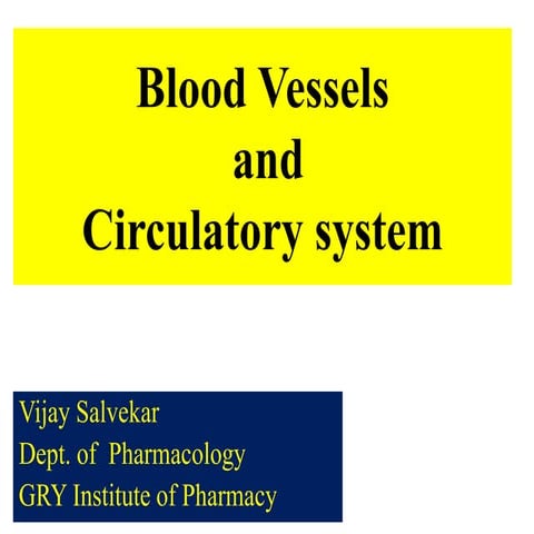 Blood vessels and circulatory system