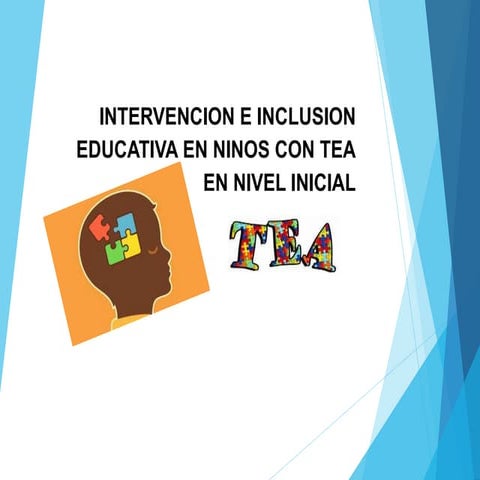 INTERVENCIÓN E INCLUSIÓN TEA | PPTX