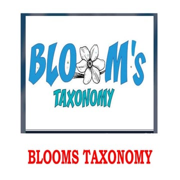 Bloom's Taxonomy