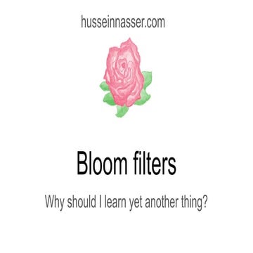 Bloom Filter the use of bloom filter for learning