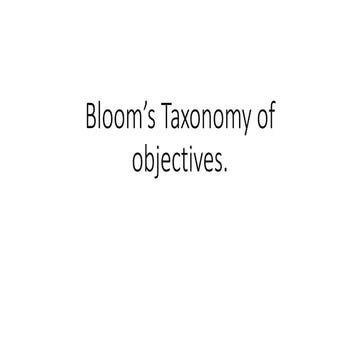 Blooms taxonomy-of-objectives