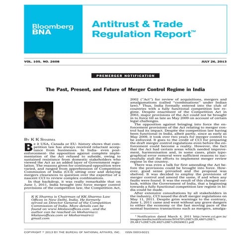 Merger Control in Cyprus: Overview | PDF