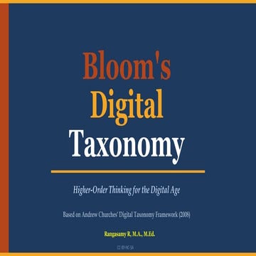 Bloom's Digital Taxonomy: Enhancing Higher-Order Thinking with ...