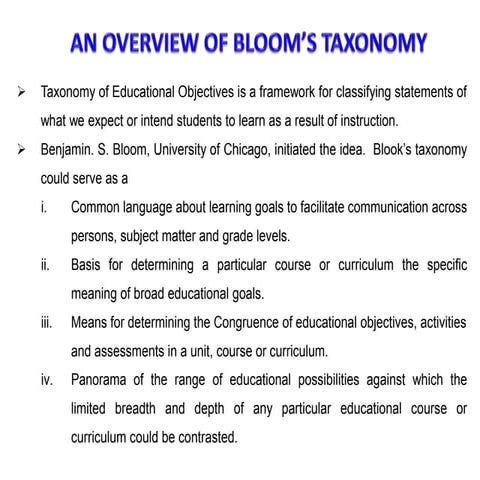 Blooms PPT 