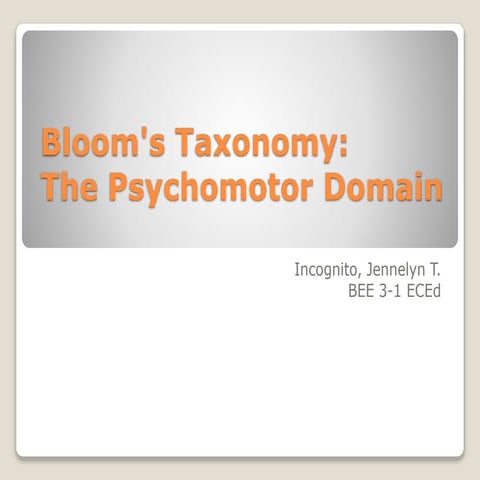 Bloom's Taxonomy