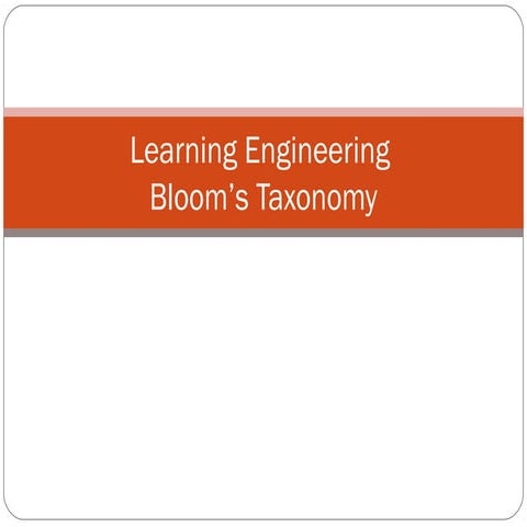 Bloom's taxonomy