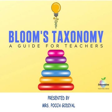 Bloom's taxonomy, Pooja Godiyal
