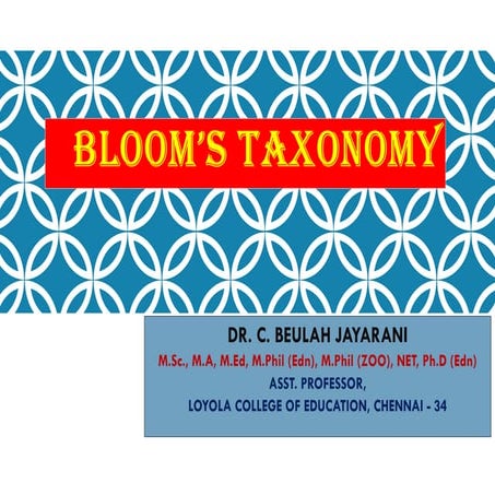 Bloom's taxonomy