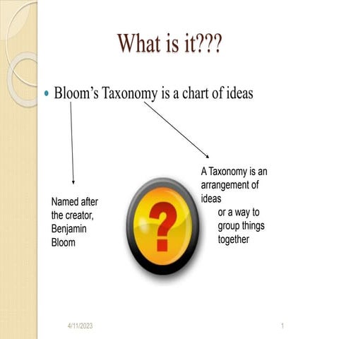 blooms taxonomy