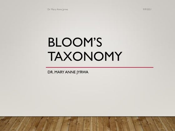 Revised Bloom’s Taxonomy.pptx | Science