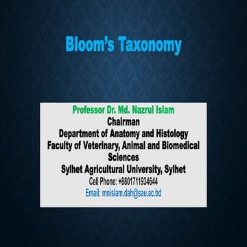 Bloom’s Taxonomy
