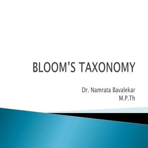 Bloom’s taxonomy
