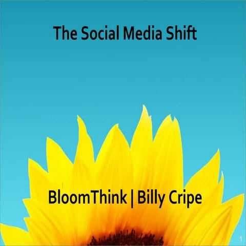 BloomThink - The Social Media Shift - Tech Talk