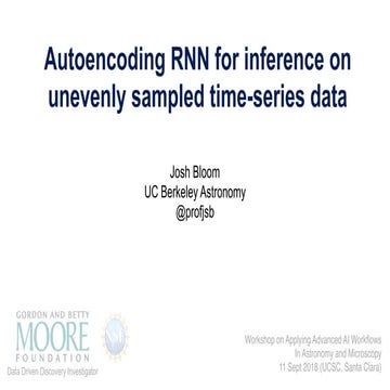 Autoencoding RNN for inference on unevenly sampled time-series data