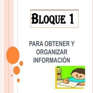 Bloque 1 de español primer grado