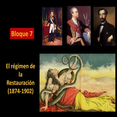 Bloque 7: El régimen de la Restauración (1874-1902)