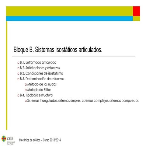 Apuntes y ejemplos de estructuras trianguladas