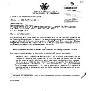 Bloque de observaciones al COGP (ar...