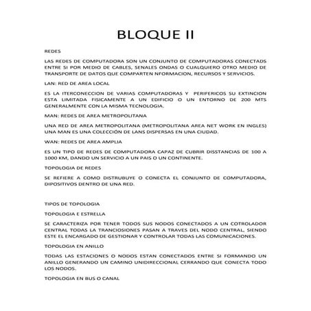 Bloque II