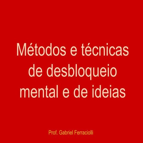 Aula - Processos de Criação - Bloqueio Criativo