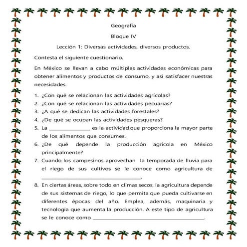 Bloque iv lección 1 act primarias cuestionario