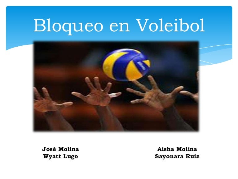 Bloqueo en voleibol Bloqueo en voleibol