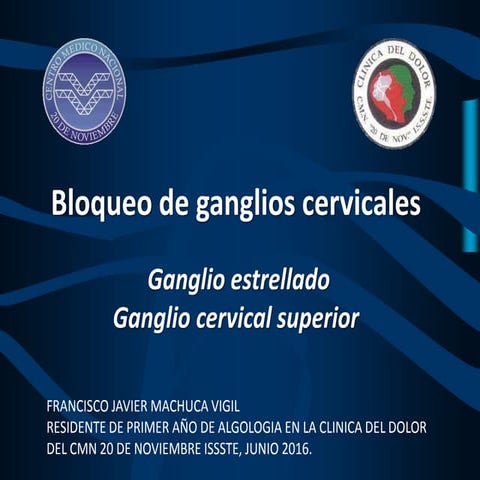 Bloqueo ganglio estrellado PPT