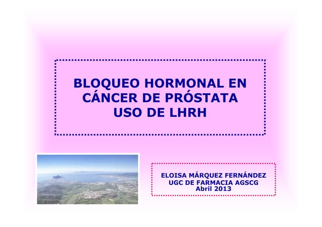Bloqueo hormonal en cáncer de próstata análogos lhrh | PDF