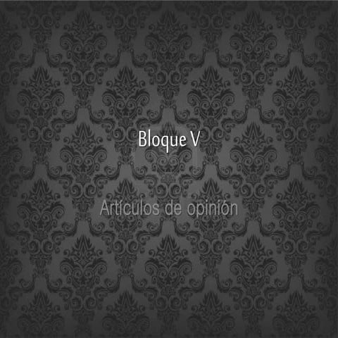 Bloque v. Articulos de opinión