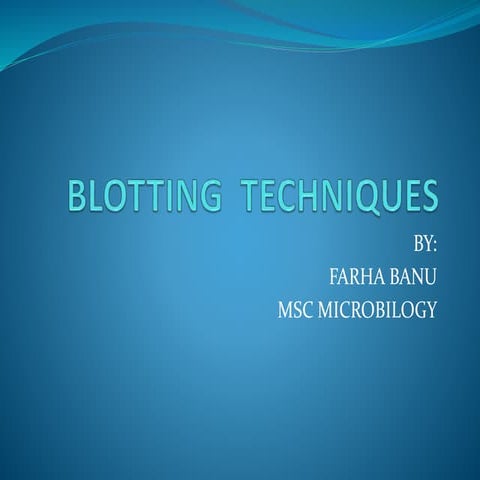 Blotting techniques