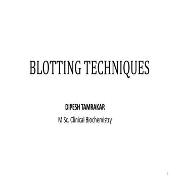 Blotting techniques