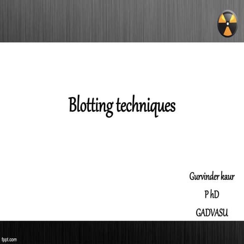 Blotting techniques